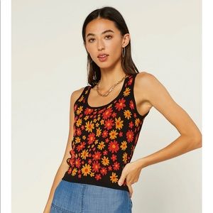 Current Air Vintage Floral Knit Tank